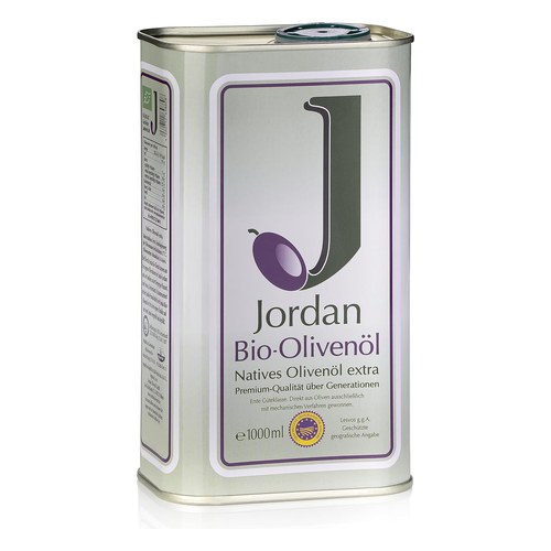 Jordan Bio natives Olivenöl extra 1-Liter-Kanister, Produktbild