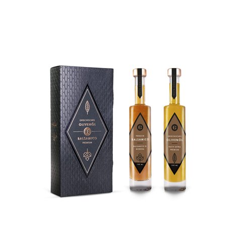 MEIN GENUSS Olivenöl & Balsamico Geschenkset – Produktbild bei Amazon