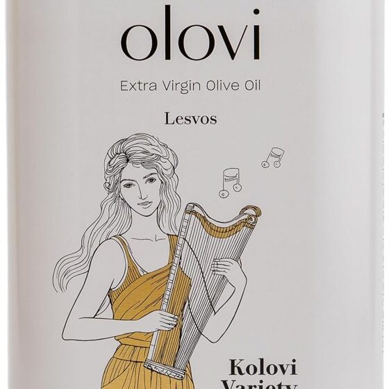 Memilon Olovi natives Olivenöl extra aus Kolovi-Oliven von Lesbos in der 1-Liter-Dose, Produktbild