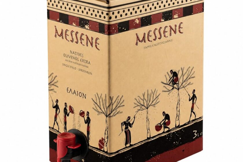 Messene Bio natives Olivenöl extra in der 3-Liter-Box mit Zapfhahn, Produktbild