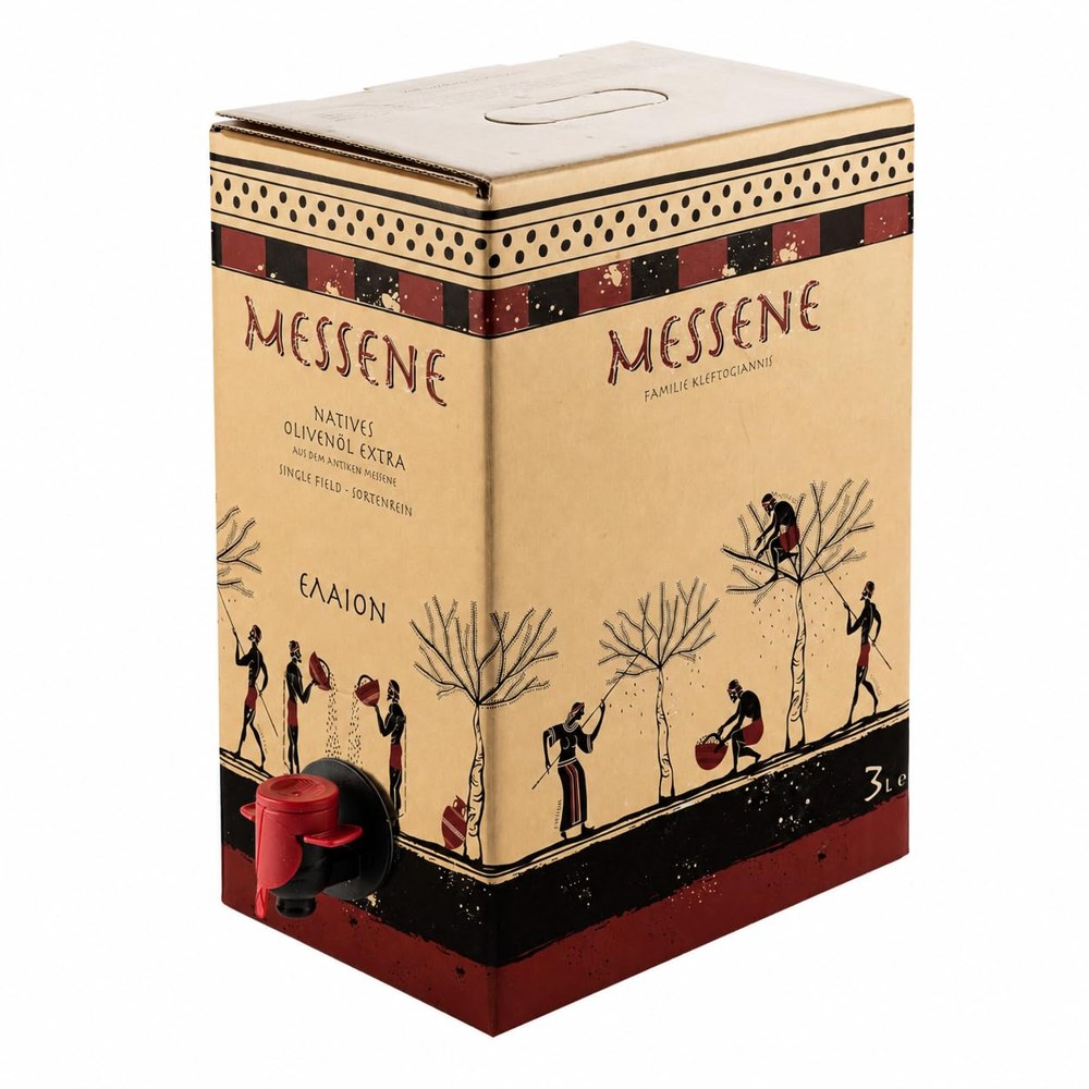 Messene Bio natives Olivenöl extra in der 3-Liter-Box mit Zapfhahn, Produktbild