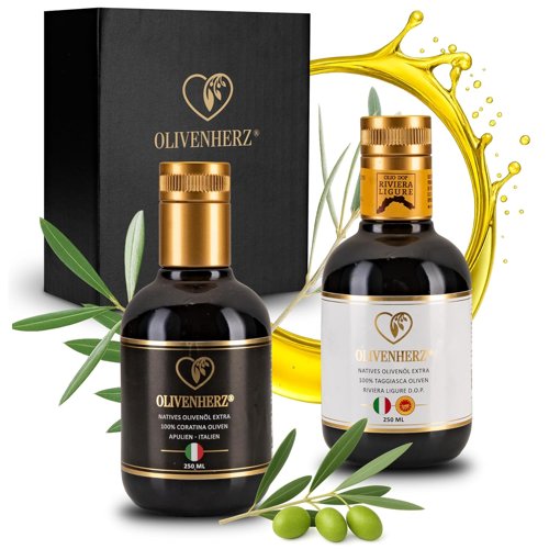 Olivenherz Italienisches Olivenöl Geschenkset – Produktbild bei Amazon