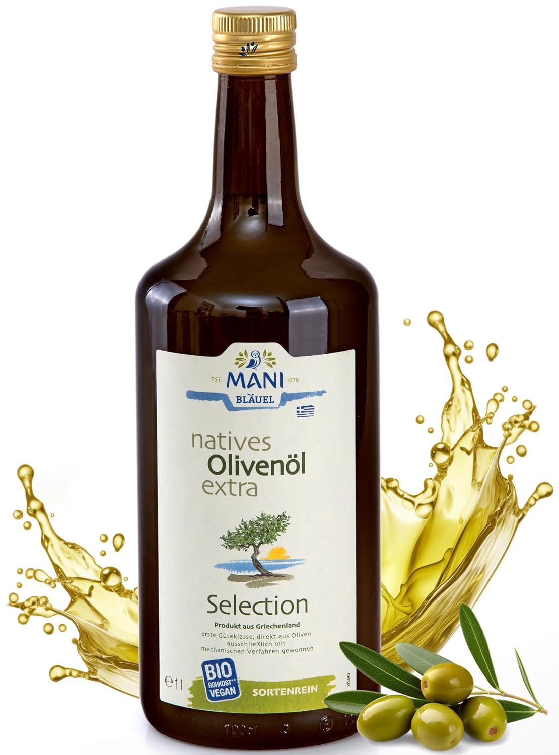 MANI Bio Olivenöl Nativ Extra 1 l – Produktbild bei Amazon