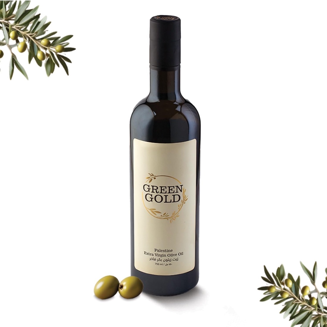 Nabali Fairkost Green Gold Mill Olivenöl 750 ml – Produktbild bei Amazon