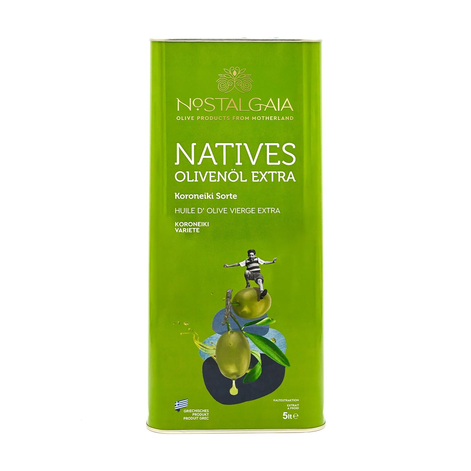Nostalgaia Koroneiki Olivenöl 5 l – Produktbild bei Amazon